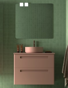 Mueble baño Avila Dos París - 2 cajones con lavabo sobre encimera 2