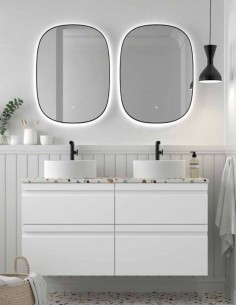 Mueble baño Avila Dos Natalia - 4 cajones con lavabos sobre encimera