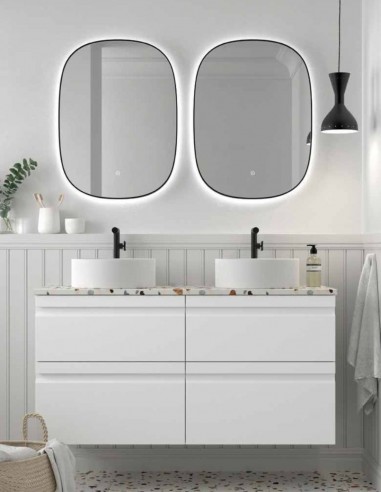 Mueble baño Avila Dos Natalia - 4 cajones con lavabos sobre encimera