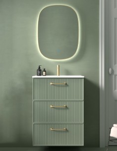 Mueble baño 3 cajones suspendidos acabado 55