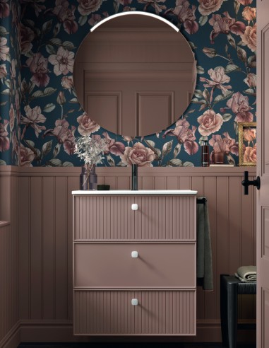 Mueble baño 3 cajones suspendidos acabados 57