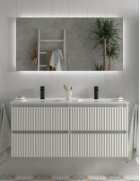 Conjunto de baño suspendido 120 cm. blanco