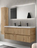 Conjunto de baño suspendido 140 cm. detalle
