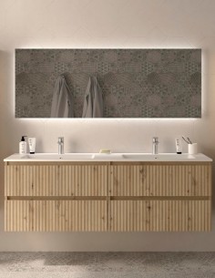 Conjunto de baño suspendido 160 cm. modelo Kira de Salgar