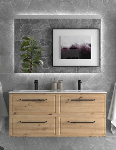 Conjunto de baño clásico 120 cm. roble montana