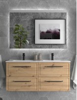 Conjunto de baño clásico 120 cm. roble montana