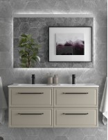 Conjunto de baño clásico 120 cm. gris mate
