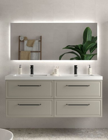 Conjunto de baño clásico 140 cm. gris mate
