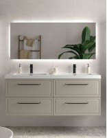 Conjunto de baño clásico 140 cm. gris mate