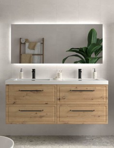 Conjunto de baño clásico 140 cm. - lavabo carga mineral RUNA de Salgar 2