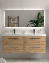 Conjunto de baño clásico 140 cm. roble