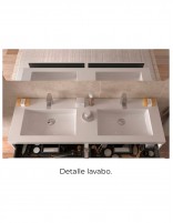 Conjunto de baño clásico 140 cm. detalle lavabo