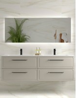 Conjunto de baño clásico 160 cm. gris