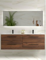 Conjunto de baño clásico 160 cm. nogal