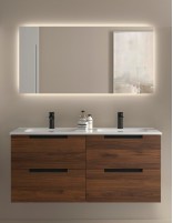 Conjunto de baño moderno 120 cm. nogal