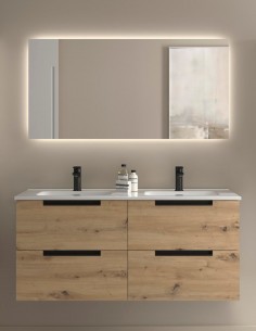 Conjunto de baño moderno 120 cm. - lavabo encastrado LENI de Salgar
