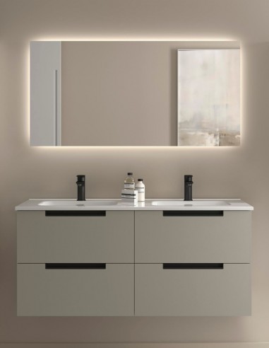 Conjunto de baño moderno 120 cm. gris mate