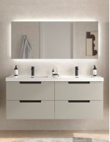 Conjunto de baño moderno 140 cm. gris