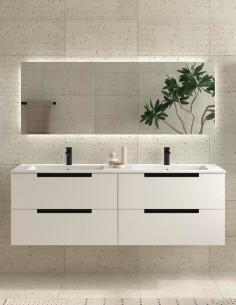 Conjunto de baño moderno 160 cm. - lavabo carga mineral LENI de Salgar 2