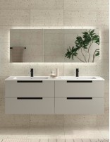 Conjunto de baño moderno 160 cm. gris