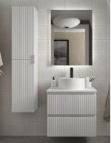 Conjunto de baño sobre encimera + lavabo 60 blanco