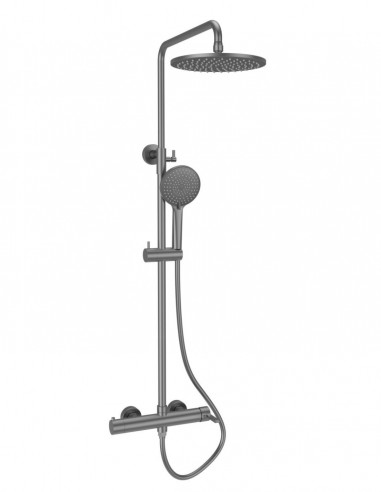 Columna de ducha - black gun metal BAMBÚ de Lluvibath
