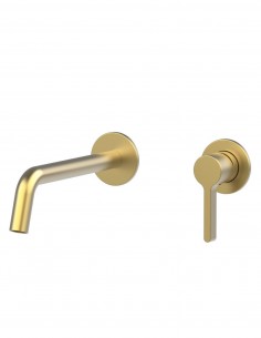 Grifo para lavabo empotrado - oro cepillado BAMBÚ de Lluvibath
