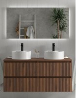 Conjunto sobre encimera 120 - 140 cm. nogal