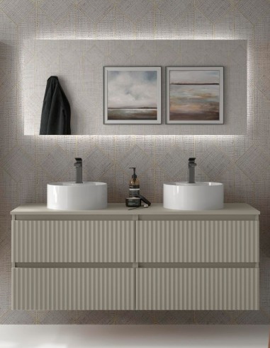 Conjunto sobre encimera 120 - 140 cm. grey