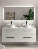 Conjunto de baño clásico 120 - 140 cm. + lavabos sobre encimera RUNA de Salgar