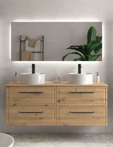 Conjunto de baño clásico 120 - 140 cm. roble