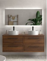 Conjunto de baño clásico 120 - 140 cm. nogal