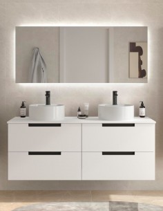 Conjunto de baño moderno 120 - 140 cm. + lavabos LENI de Salgar 2