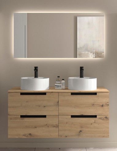 Conjunto de baño moderno 120 - 140 cm. + lavabos LENI de Salgar