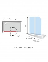 Mampara una hoja + fijo croquis
