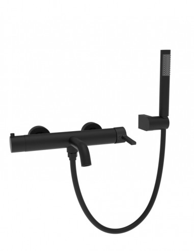 Conjunto de bañera monomando - negro mate BAMBÚ de Lluvibath