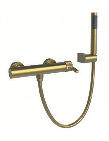 Conjunto de ducha monomando - oro cepillado BAMBÚ de Lluvibath