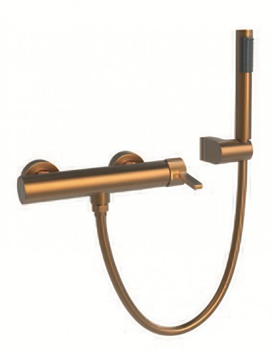 Conjunto de ducha monomando - bronce cepillado BAMBÚ de Lluvibath