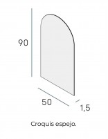 Espejo forma de capilla 50x90