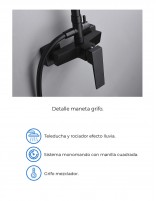 Columna de ducha negro mate Datos