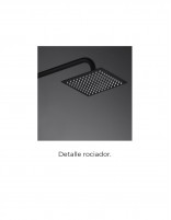 Columna de ducha negro mate Detalle rociador
