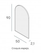 Espejo capilla con marco croquis