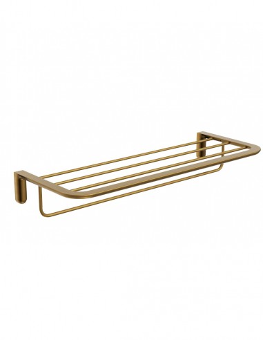 Toallero doble para baño - oro cepillado AURA de Medimex