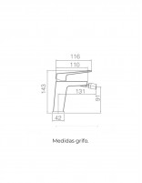 Grifo negro bidé Croquis