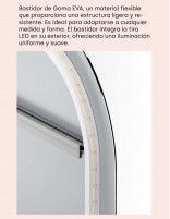 Espejo LED forma de capilla ensamblaje