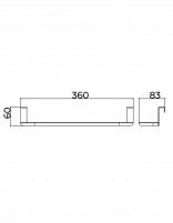 Toallero para mueble - cromo/níquel cepillado AURA de Medimex croquis