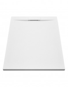 Plato de ducha de resina y carga mineral textura pizarra foto detalle