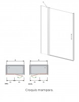 Mampara fijo abatible croquis