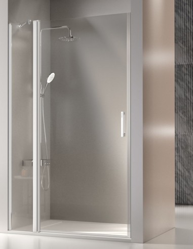 Mampara fijo abatible modelo SALÓNICA blanca de Kassandra