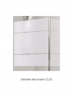 Mampara fijo abatible modelo SALÓNICA blanca de Kassandra 2